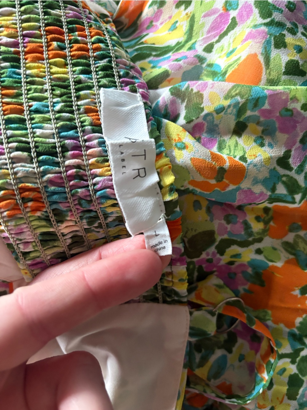 ASTR the Label Midsummer Floral Tiered Midi Maxi Dress NWOT Size Large Green - Picture 13 of 14